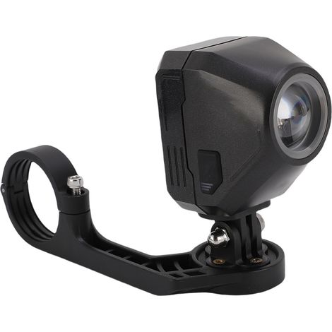 Phare de vélo avec télécommande sans fil, éclairage avant de suspension, support inclus, luminosité réglable, noir (1/5)