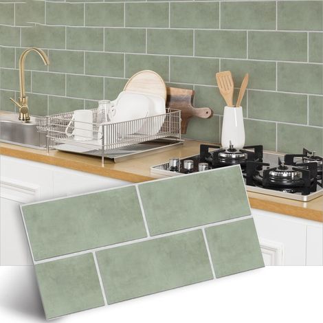 Autocollants en vinyle pour sol et mur avec dos adhésif pour la décoration, carrelage antidérapant imperméable pour cuisine, salle de bain et salon, sticker mural en PVC, décoller et coller (1/5)