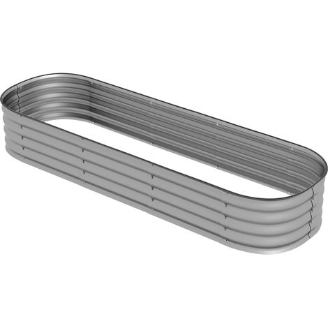 Bac Potager Surélevé Sans Fond 195 x 62 x 30 cm Lit Jardin Métal Bords Renforcés pour Terrasse (1/5)