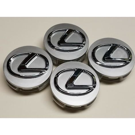 Enjoliveur de roue Lexus 62 mm, logo Lexus - Gris (lot de 4) (1/4)