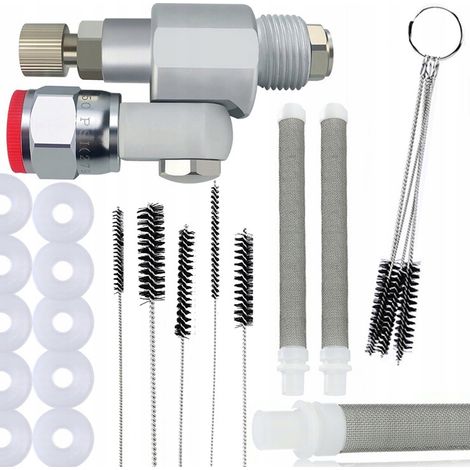 Valvola CleanShot per Spruzzatore di Vernice – Set con 10 Guarnizioni, 5 Spazzole Pulizia, 2 Filtri 60 Mesh  Alta Precisione e Durata (1/5)