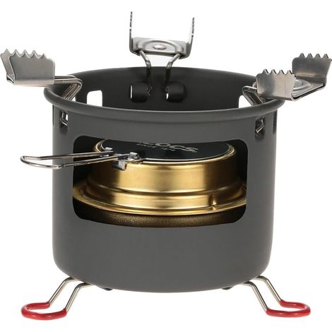 Réchaud à Alcool - Base en Aluminium Anodisé Coupe-Vent - Pour Camping et Randonnée Extérieure - 1 Unité (1/5)