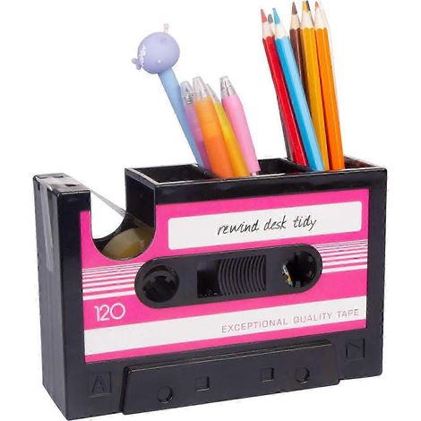 Porte-stylo adhésif créatif, distributeur de ruban adhésif rétro, boîte de rangement pour fournitures de bureau, accessoire de bureau (1/5)