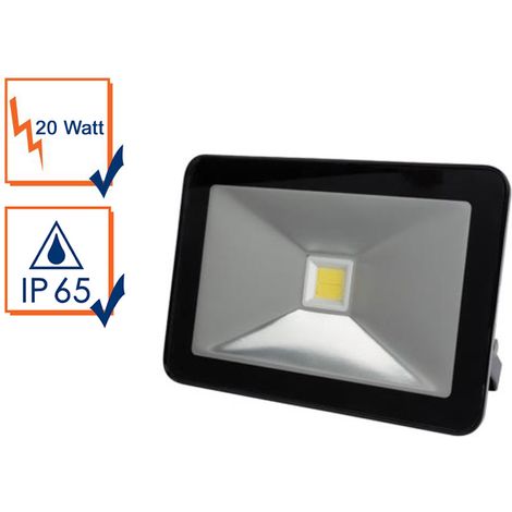 20 Watt LED Strahler ALU, 4000 Kelvin Neutralweiß, IP65, 13x18cm