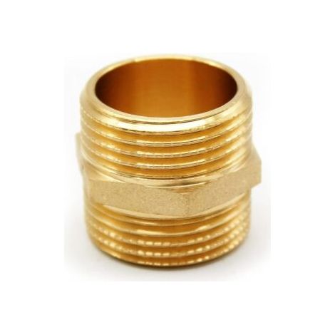 1 Raccord Mamelon Laiton 2 Pouces Male Male Octogone Pour Plomberie Chauffage