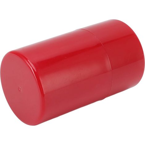 Bocal de rangement rond en plastique hermétique, anti-odeurs, pour tabac et herbes, avec réservoir étanche pour les voyages et les activités de plein air (rouge). (1/5)