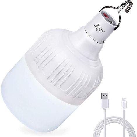 Lanterne de camping, lampe de camping rechargeable par USB 60 W 5000 lumens, 5 modes d'éclairage à intensité variable, lampe portable pour camping, terrasse, jardin et barbecue (1/5)