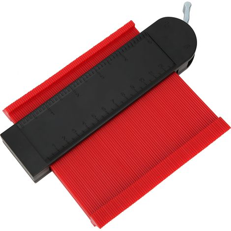 Jauge de contour de 5 pouces, jauge de forme irrégulière, outil de façonnage des bords pour la mesure des travaux (rouge) (1/5)