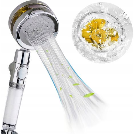 Großer 2-Funktions-Duschkopf mit Turbinenventilator + ECO-Filter (1/5)