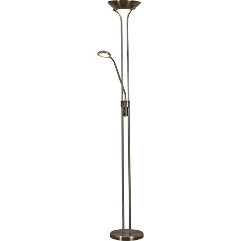Lampada da terra per madre e figlio - Metallo ottone anticato e vetro (1/5)
