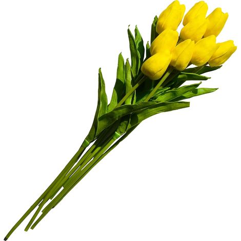20 Tulipe, toucher réaliste, matériau PU, tige flexible, décoration mariage, fête, maison, bureau (1/5)