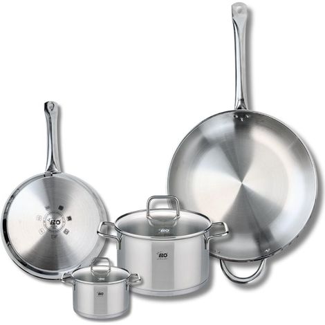 Ensemble de 2 Poêles de cuisson 24 et 32 cm et 2 faitouts 12 et 20 cm Elo Profi Citrin (1/5)