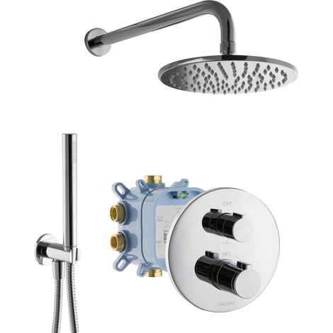 Système de douche complet PaulGurkes avec douche pluie et corps encastré