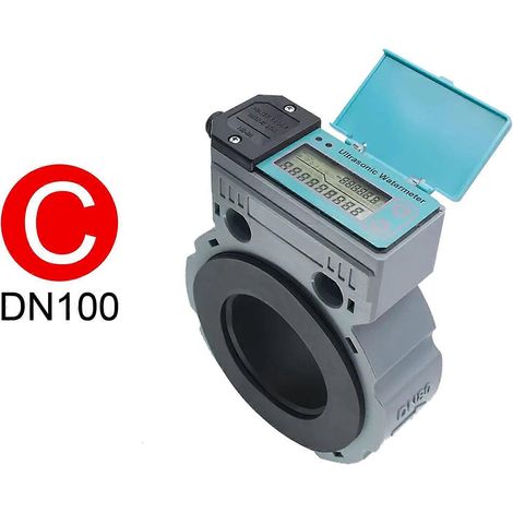Compteur d'eau à ultrasons DN100 mm, alimentation par batterie, débitmètre d'eau numérique IP68 C DN100 (1/5)