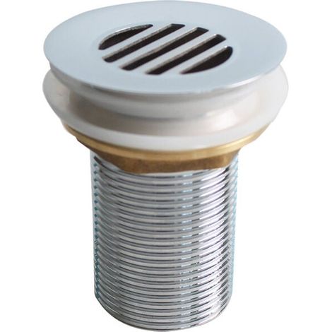 Tapón de desagüe fijo para lavabo sin rebosadero - paso libre - Rejilla de latón (1/4)