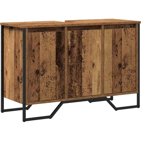 Maison Exclusive - Waschbeckenunterschrank Altholz 91 x 35 x 60 c