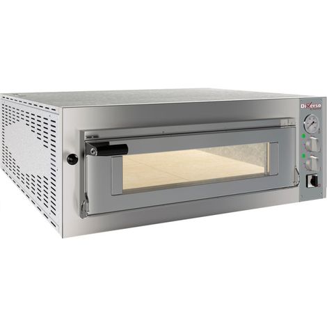 Four à pizza électrique - 4 pizzas 35 cm - 50-400°C - Sole réfractaire - Thermostat digital - 5,75 kW - Diverso