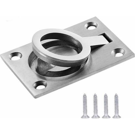 Anneau De Traction Carré - Acier Inoxydable Marine - Pour Porte De Cabine Bateau Ou Plancher Caché - 1 Pièce (1/4)