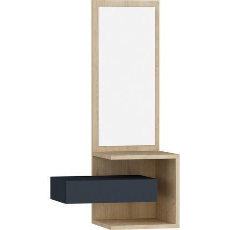 Meuble d'entrée en bois "Stella" - 49 x 31 x 90 cm - ChêneAnthracite