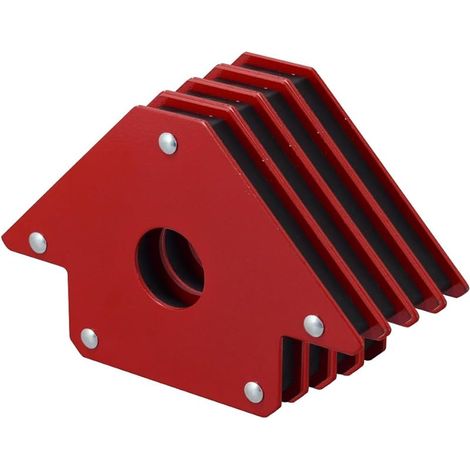 Aimants de Soudage 10cm 23kg avec Serres Magnétiques - Angles Réglables Porte-Électrodes à 45°, 90°, 135° - pour Atelier Métallurgie Lot de 4 Pièces (1/5)