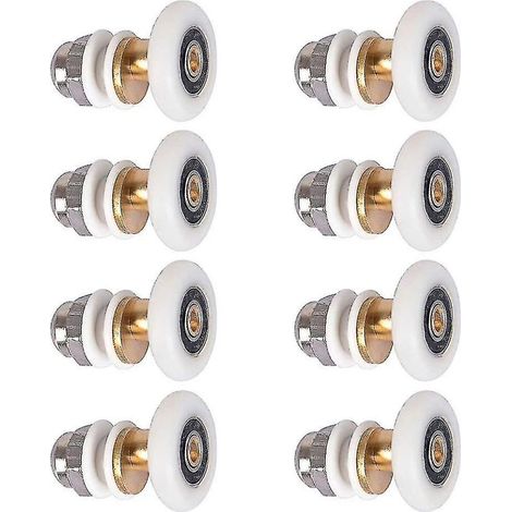Roulettes de rechange pour porte de douche coulissante (lot de 8, 23 mm)