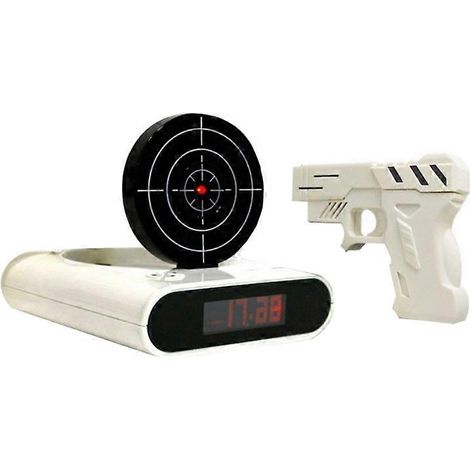 Réveil de jeu avec affichage numérique à LED laser infrarouge - Cadeau de jeu