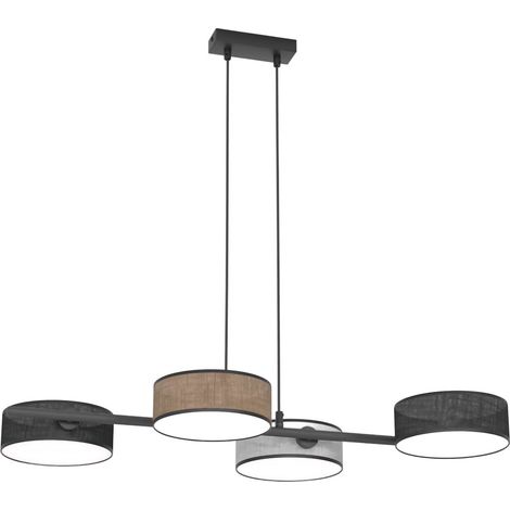 Lampadario DRUMZ multicolore con 4 luci E14 tondi Emibig (1/5)
