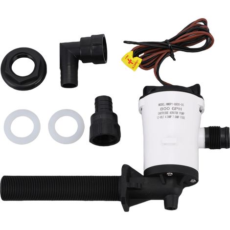 Pompe à Livewell 800GPH, aérateur de réservoir d'appât, cartouche Submersible 12V, cale de bateau pour Marine (1/5)