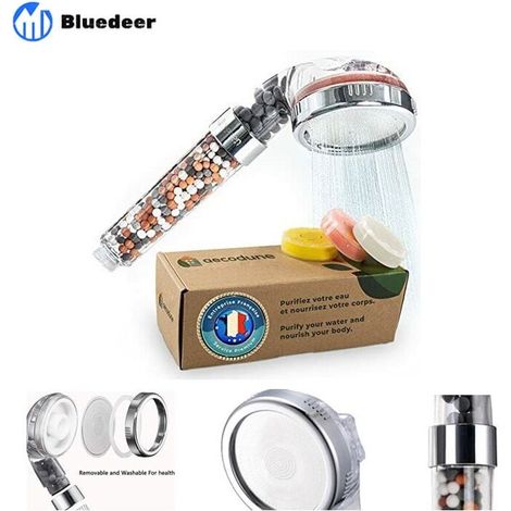 Premium Vitamin C XL Duschkopf mit Wasserfilter – Anti-Kalk-Duschkopf, entfernt 99 % Chlor und mehr – Schönheit und Reinheit – Umweltfreundlicher Wasserfilter mit Düften und Druck (1/3)