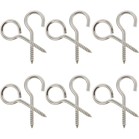 12 crochets muraux - inox - pour rangement et serviettes (1/5)