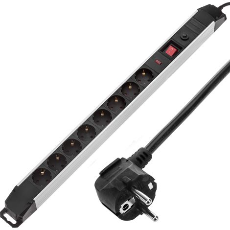 BeMatik - Multiprise 8 prises avec interrupteur et parafoudre (1.5m câble) (1/5)