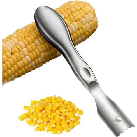 Égreneuse à maïs avec poignée ergonomique pour un retrait facile des grains outil d'égrenage du maïs en acier inoxydable. (1/5)