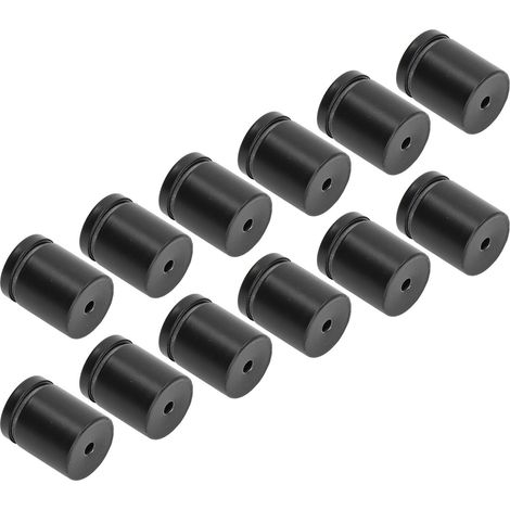 12 Vis de fixation noires pour socle en acier inoxydable, lot de 12, idéales pour présentation d'œuvres d'art (1/5)