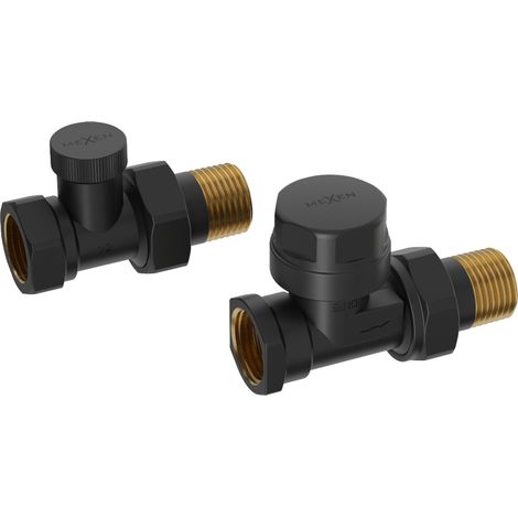 Mexen vannes de radiateur droits, noir - W902-000-70 (1/2)