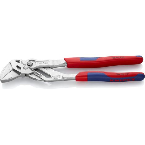 KNIPEX 86 05 250 SB Pinza chiave pinza e chiave in un unico utensile con manici multicomponente cromata 250 mm
