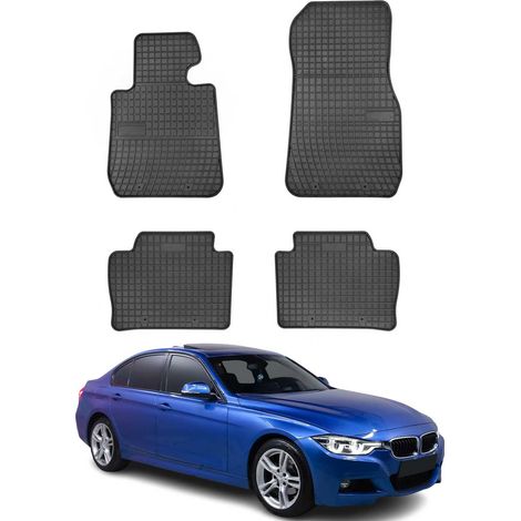 OMAC Tapis de Sol Compatible avec BMW Série 3 F30 F31 / M3 F80 2012-2019 Noir en Caoutchouc (1/5)