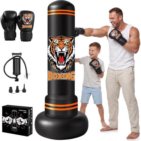Punching Ball 190cm pour Adultes avec Gants