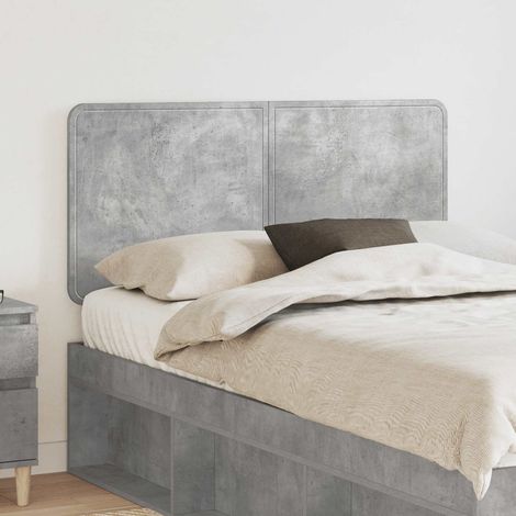 Tête de lit-Panneau de lit Gris béton 120 cm Bois d'ingénierie 778633 (1/5)