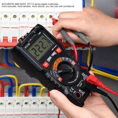 Multimètre numérique HT113B, multimètre intelligent à sélection automatique de gamme haute précision, instrument multifonctionnel, portable HT113B (1/5)