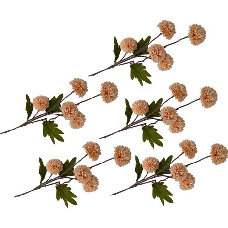künstliche Blumen im Retro-Stil, realistisch, bruchfest, mit Stielen, dunkelchampagnerfarben, Dekoration für Zuhause (1/5)