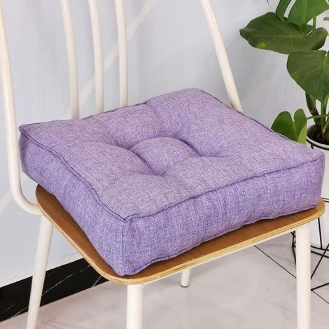 Coussins épais pour siège de Chaise, Coussins de Chaise Doux pour Salle à Manger, Coussins de Chaise d'intérieur et d'extérieur pour Jardin, Bureau à Domicile (50 x 50 cm, Violet) (1/4)