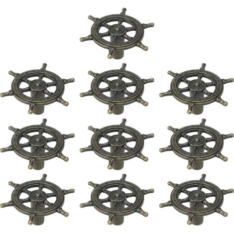 JSSEVN - Set of 10 decorative antique bronze knobs for drawers, cabinets, dressers, wardrobes (1/5)