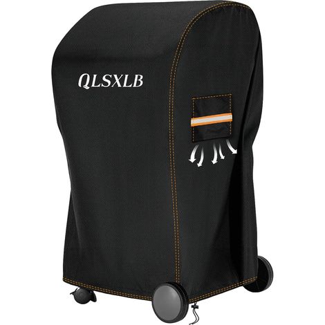 Housse Barbecue Exterieur, Oxford 600D Robuste Bache de Protection BBQ 165x71x122cm, Housse Plancha Gaz avec Bouche D'aération Anti-Vent/Anti-UV/Anti-l'eau/Anti-l'Humidité/Antipoussière Noir (1/5)