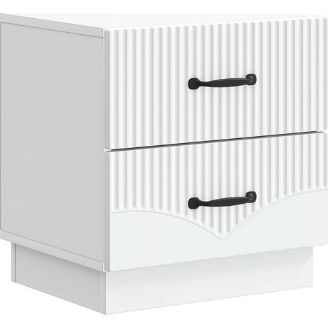 Bedside Cabinet White 43 x 34.5 x 44.5 cm Engineered Wood vidaXL (1/5)