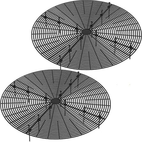 Longziming - Lot de 2 grands filets à fleurs découpables avec support profond, couvercle pour pot, adaptés aux animaux de compagnie, 52 cm (noir) (1/5)
