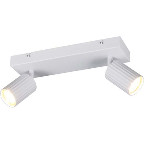 Deckenleuchte Deckenlampe Wohnzimmerlampe Metall weiß 2-flammig schwenkbar L30cm