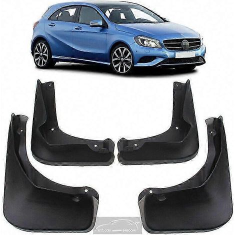 Originale OEM-Schmutzfänger für Mercedes A-Klasse W176 2012-2018, Spritzschutz, Komplettset, mattschwarz, Originalzubehör, kompatibel mit Limousine, einfache Montage, witterungsbeständig. (1/5)