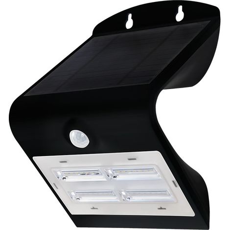Lampe solaire murale noire