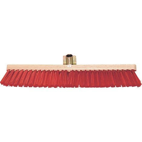 Balai cantonnier 60cm en pvc rouge – Fibres PVC 0.85mm – Douille métal – Longueur des fibres 70mm – Fabriqué en France – Domergue (1/4)