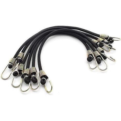 Lot de 15 tendeurs élastiques robustes avec crochets Mini Rubber Bungee Co (1/5)